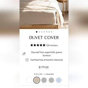 Sand Drift Duvet Cover SIMPLY ORGANIC BAMBOO